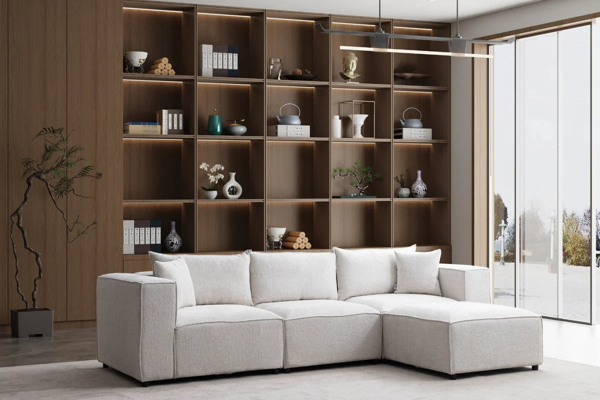 Élégance Modulable 3+1 - Tissu Chenille