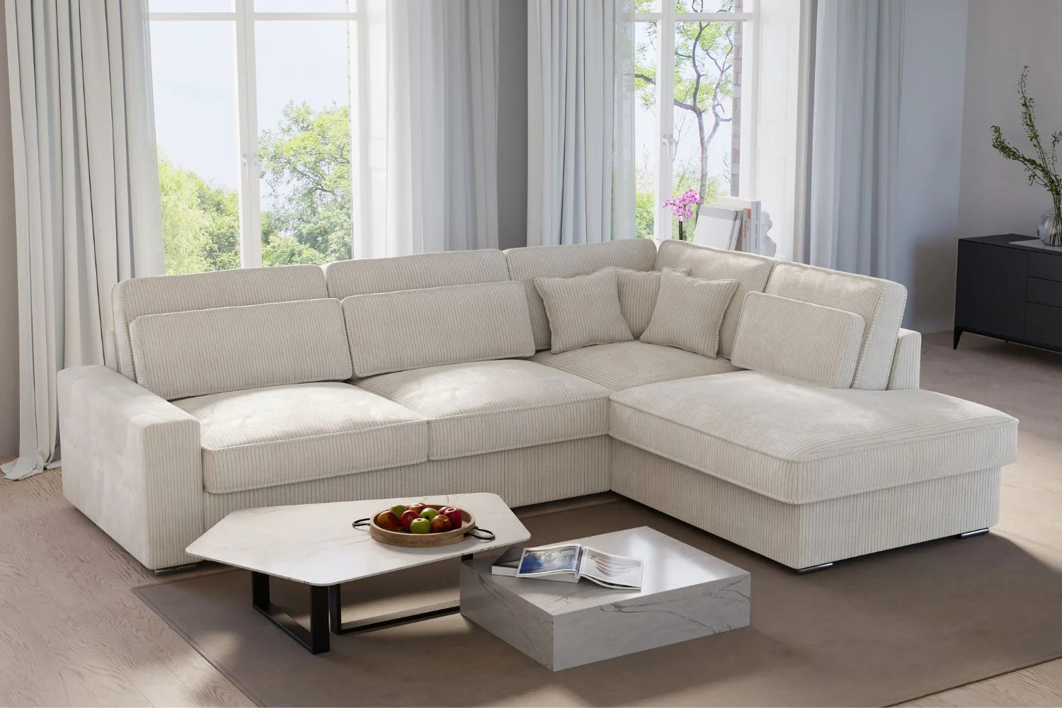 Pack Clouté Beige x Liana x Lexus Côtelé Blanc cassé