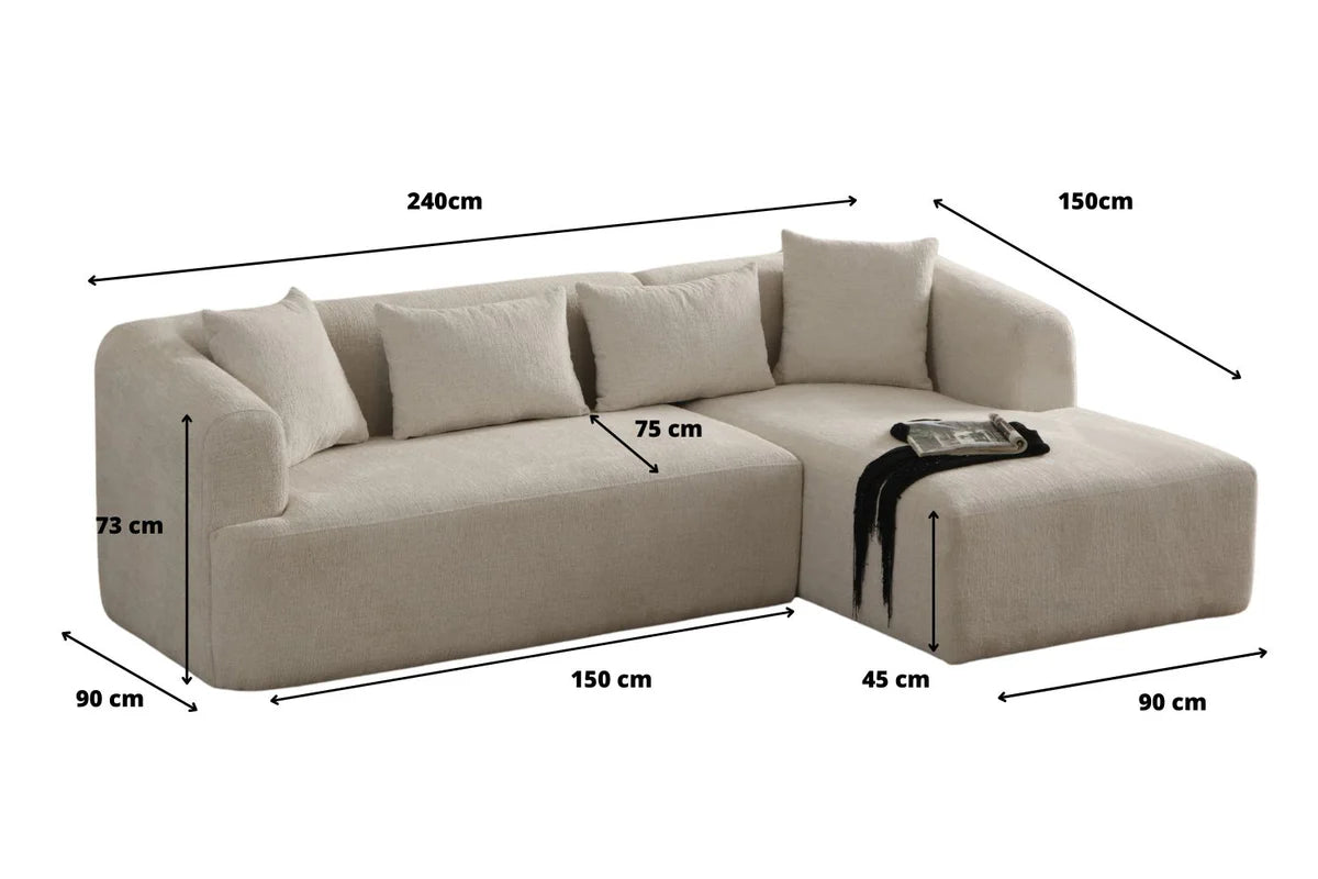 Ela - Tissu Velours Beige