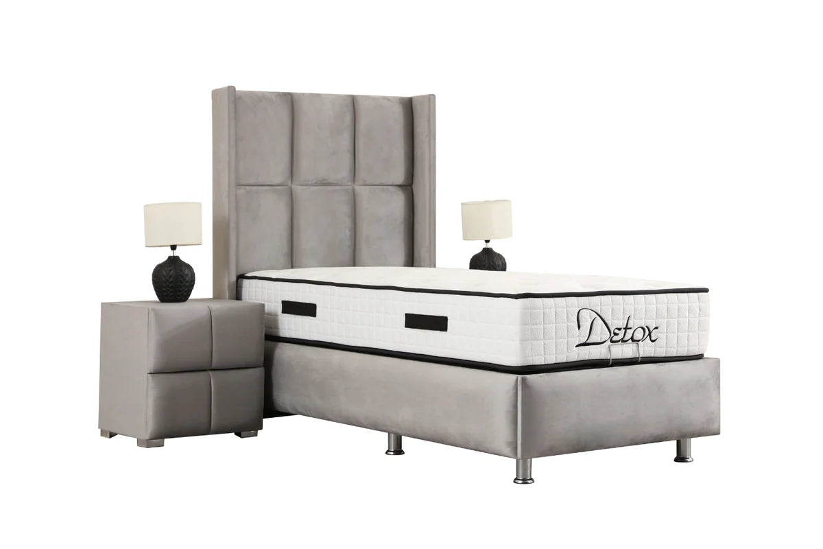 Lit Coffre RIO 90x190 Gris