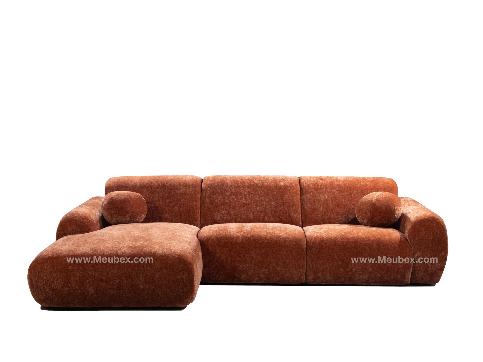 CLOUD Terracotta - Tissu Velours Croco