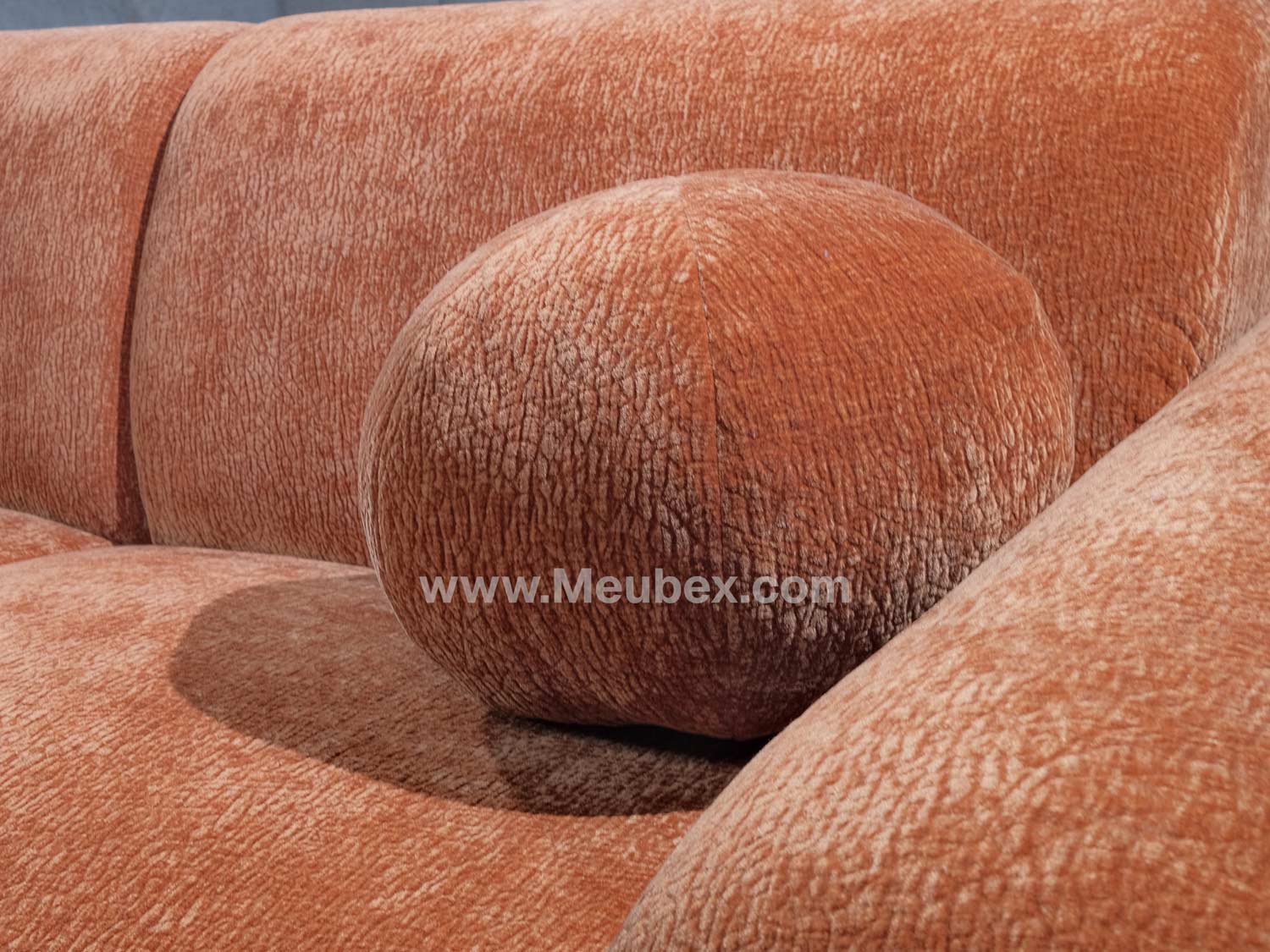 CLOUD Terracotta - Tissu Velours Croco