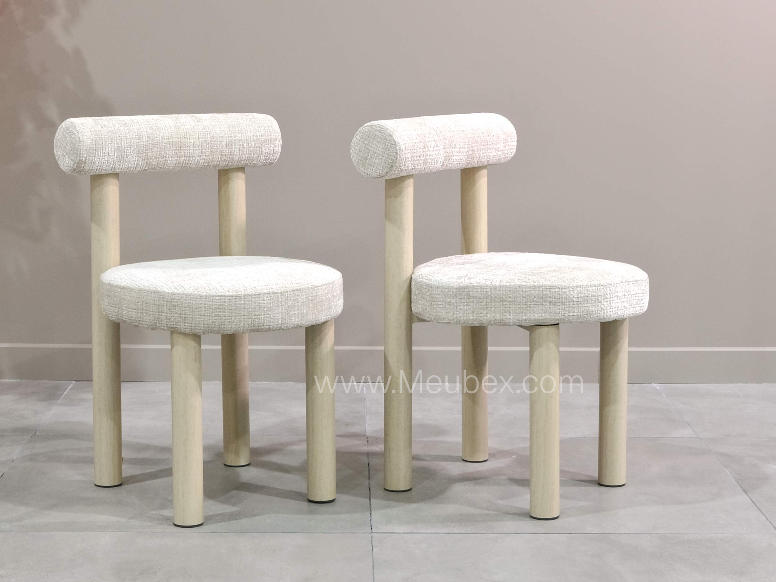 Ensemble Maya Travertin + 4 chaises Irina travertin cremona