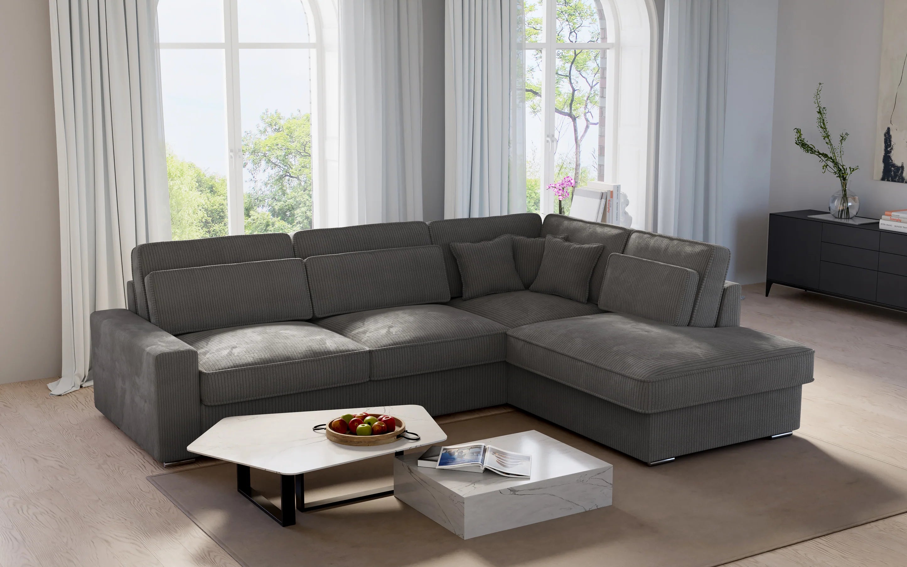 Pack Clouté Gris x Liana x Lexus Côtelé gris