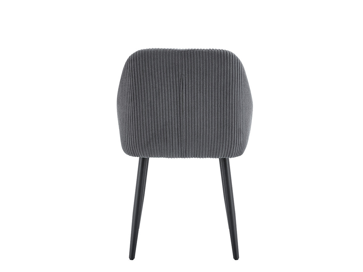 Peach - velours cotele gris / Metal noir