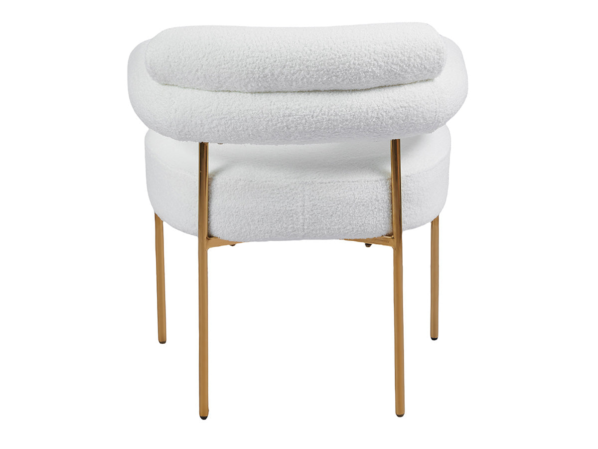 Bubble avec accoudoir - velours beige | Métal or