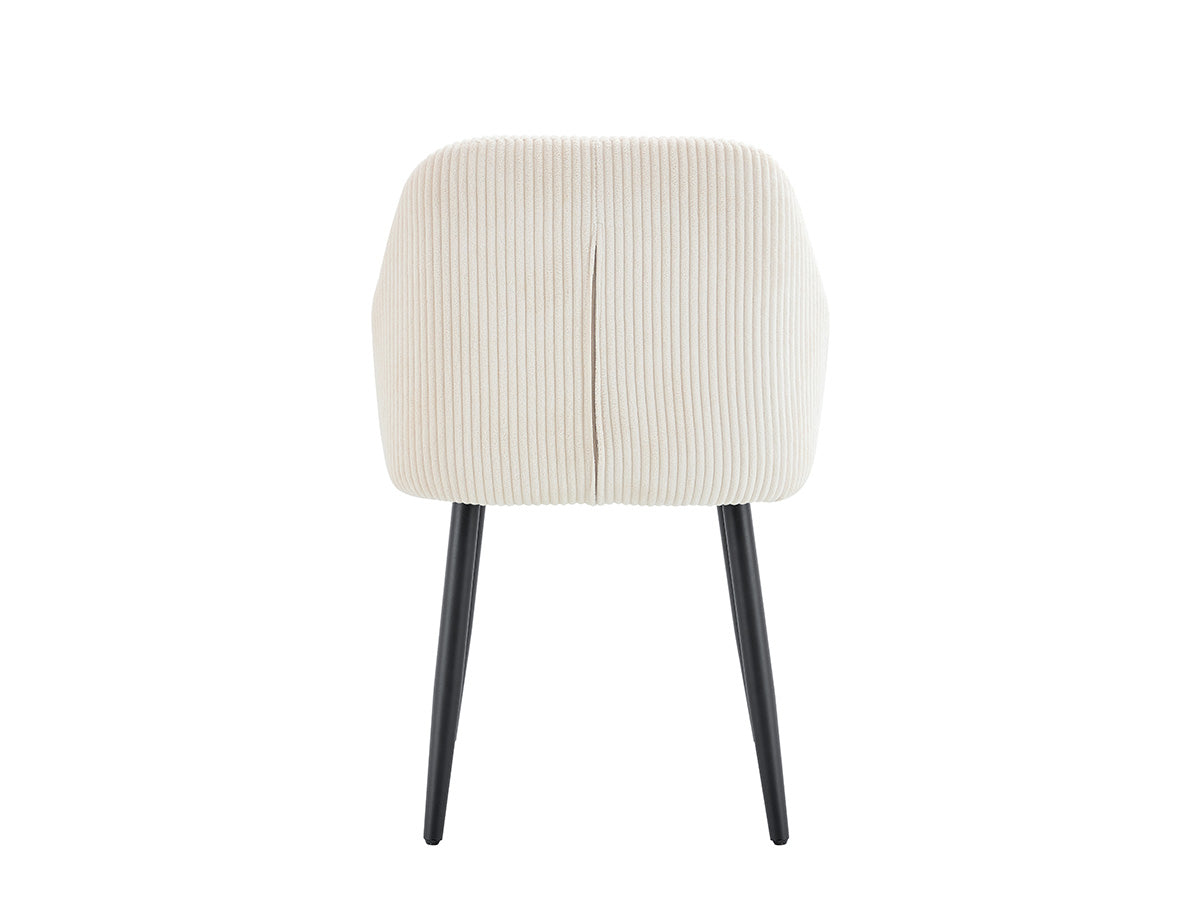 Peach - velours cotele beige / Metal noir