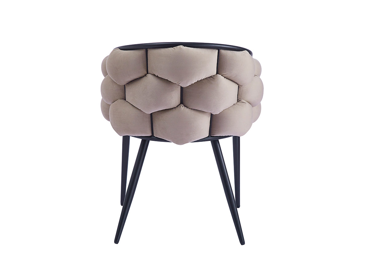 Ballon - velours Taupe | métal noir