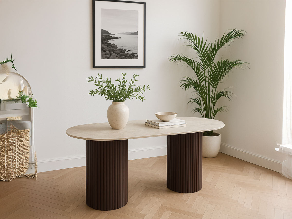 Keysha | Travertin | Pied Noyer | 160x90cm