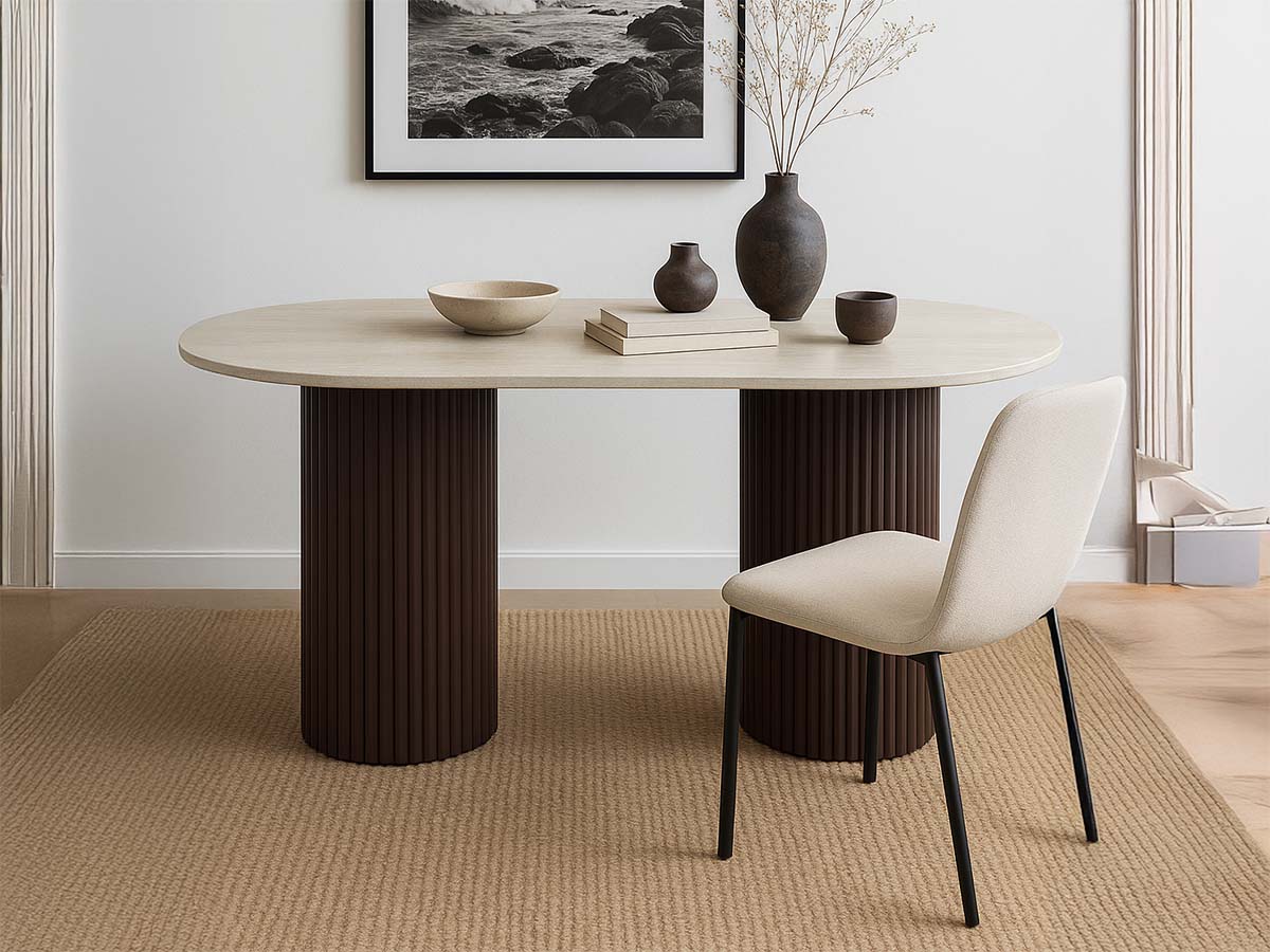 Keysha | Travertin | Pied Noyer | 160x90cm