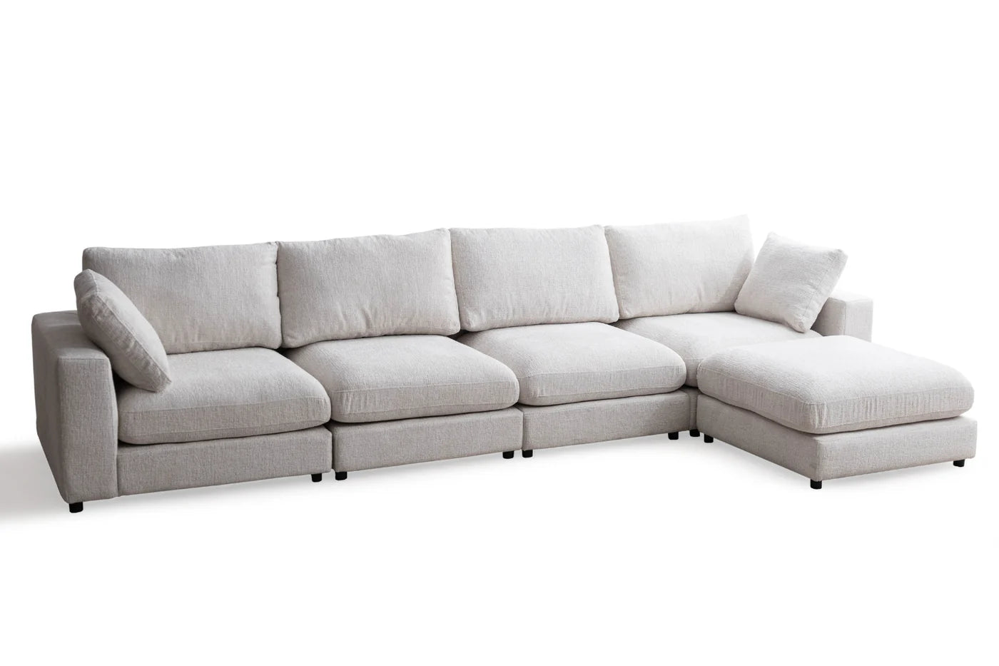 Julia | Tissu Chenille 4+1 pouf