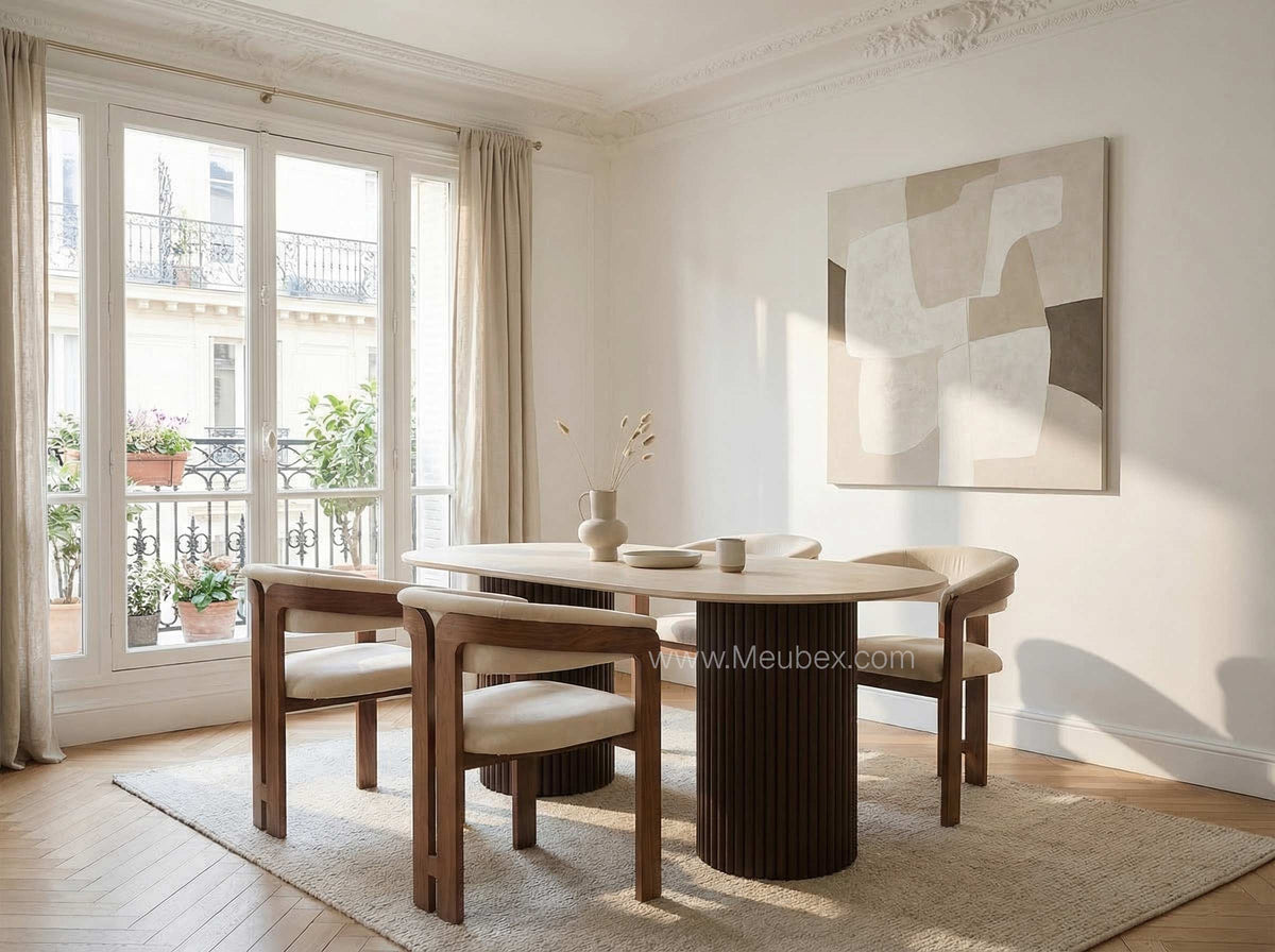 Keysha | Travertin | Pied Noyer | 160x90cm