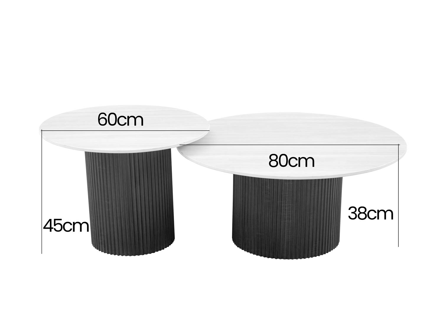 Mina | Bois noyer Plateau Plateau céramique blanc