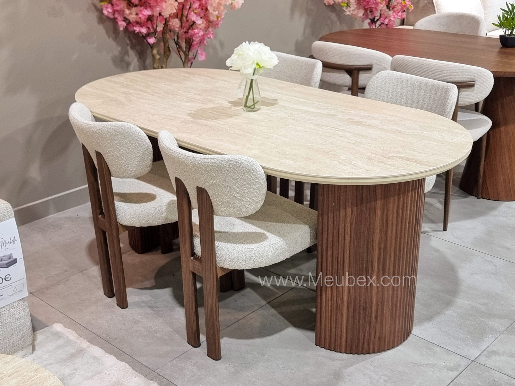 Calypso | Noyer x Travertin | 180cm