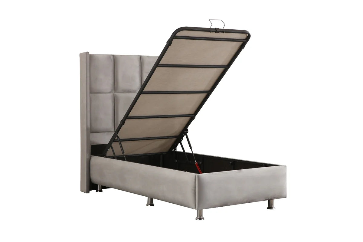 Lit Coffre RIO 90x190 Gris
