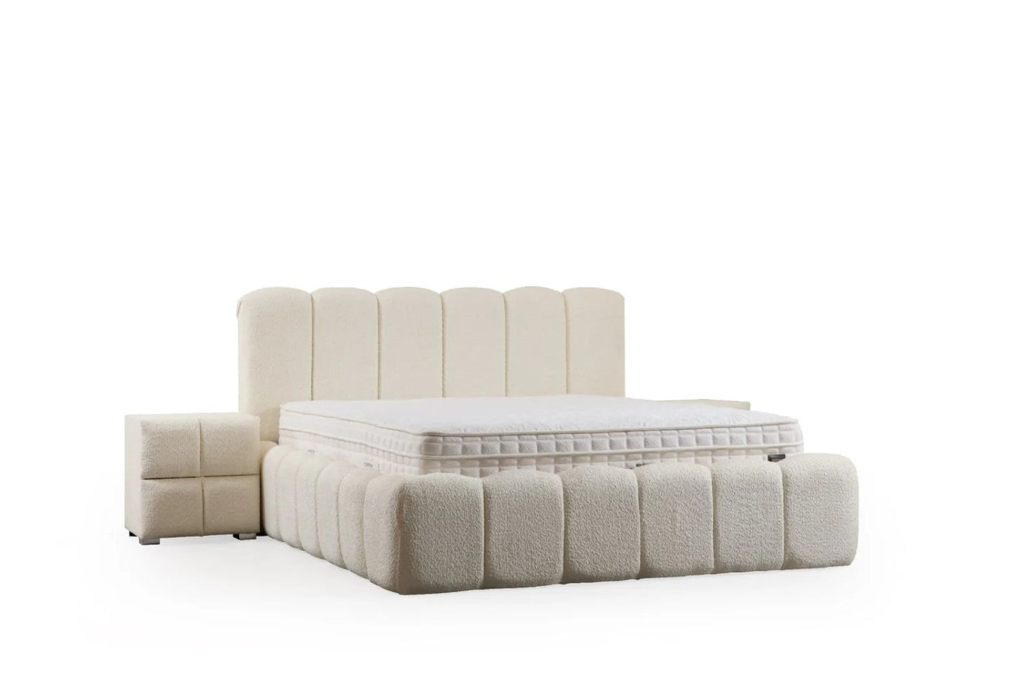 Lit Coffre ALYA - Tissu Chenille