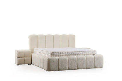 Lit Coffre ALYA - Tissu Chenille