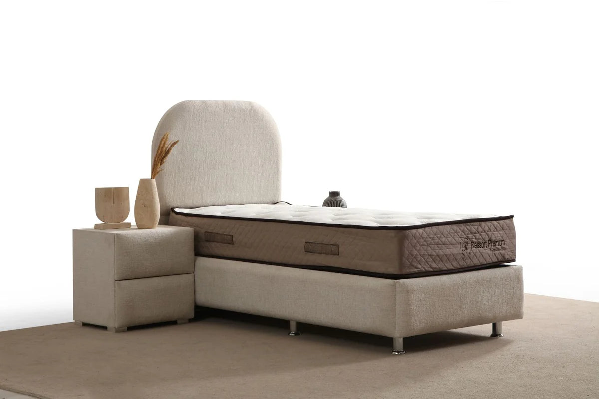 Lit Coffre JADE 90x190 - Tissu Chenille