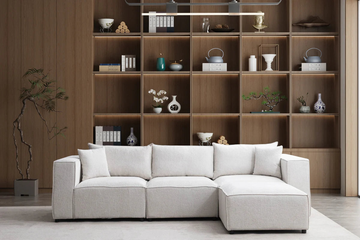 Élégance Modulable 3+1 - Tissu Chenille