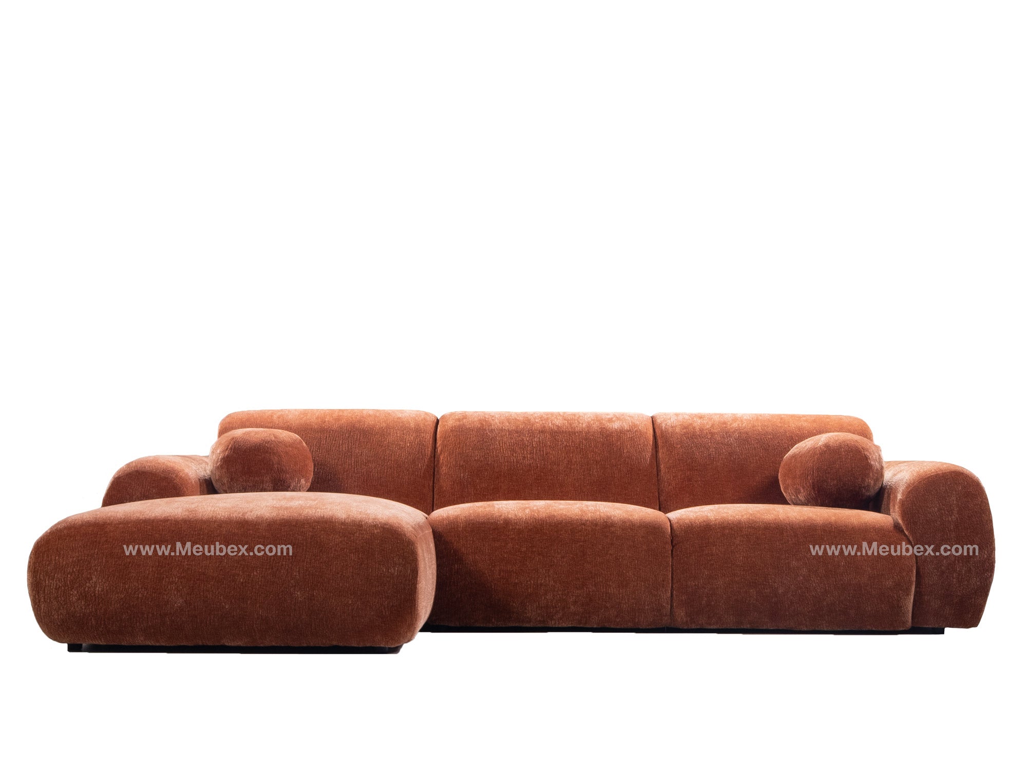 CLOUD Terracotta  - Tissu Velours Croco