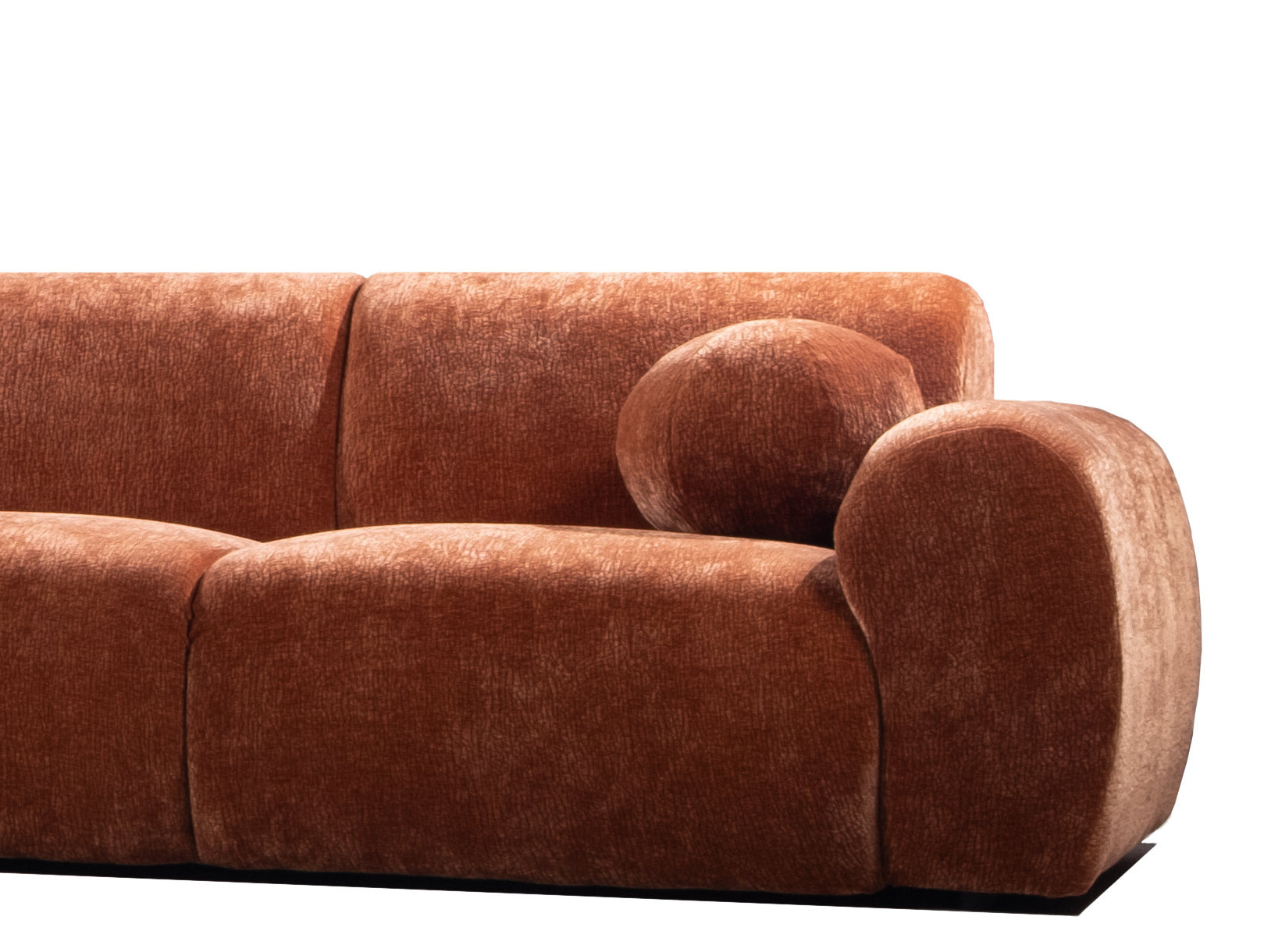 CLOUD Terracotta  - Tissu Velours Croco