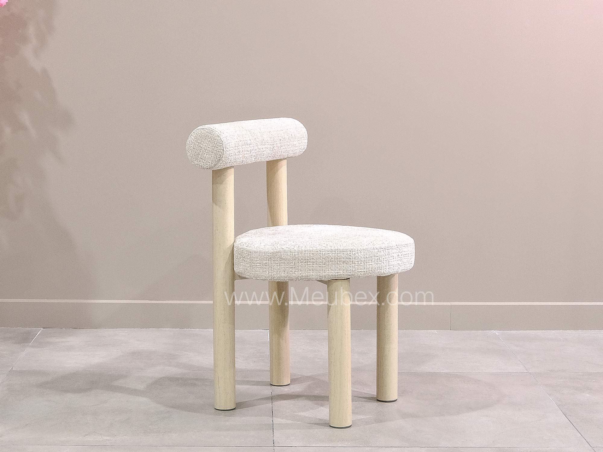 Ensemble Maya Travertin + 4 chaises Irina travertin cremona