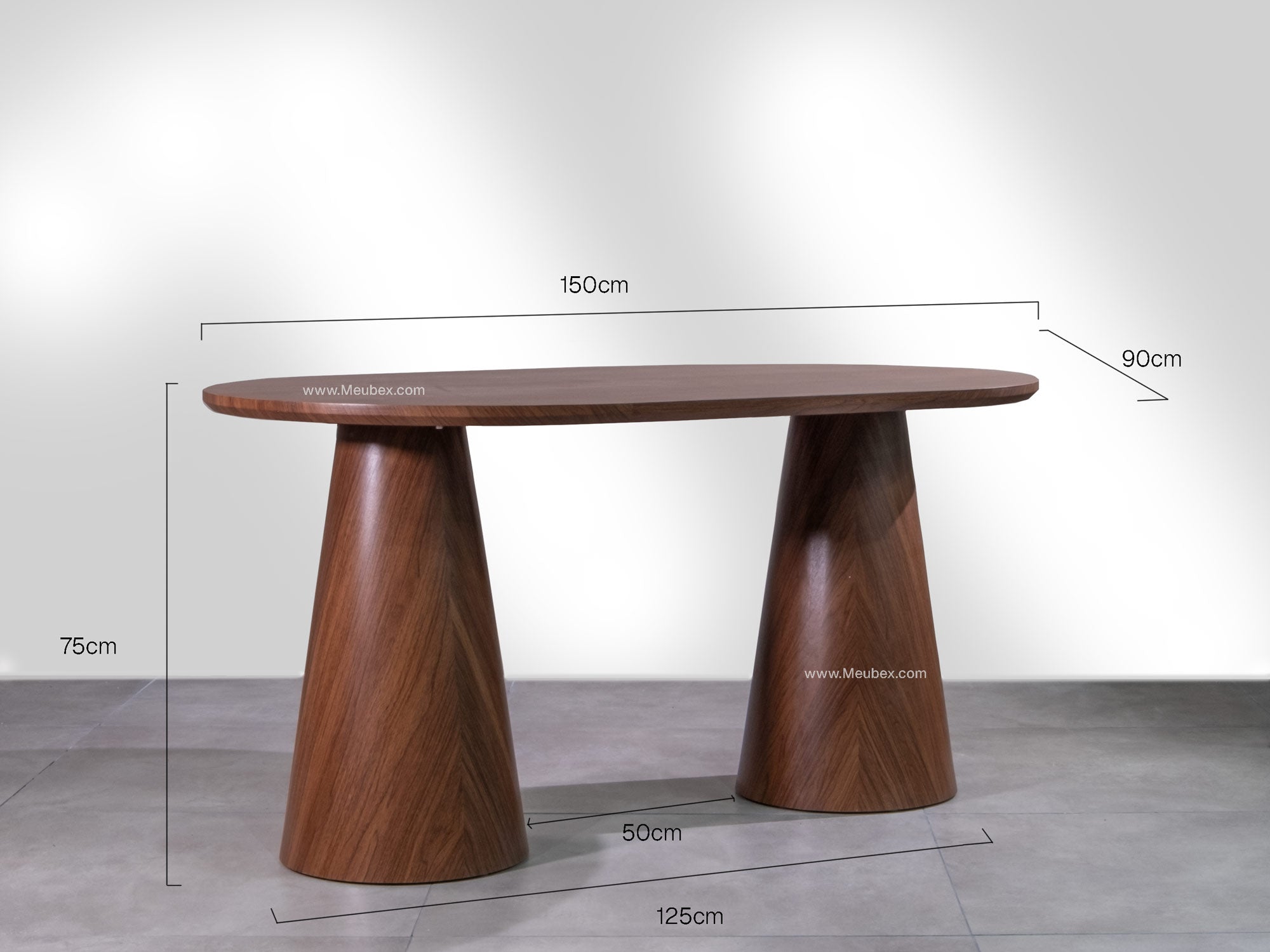 Ensemble Iconic Noyer + 4 chaises Bohem Noyer