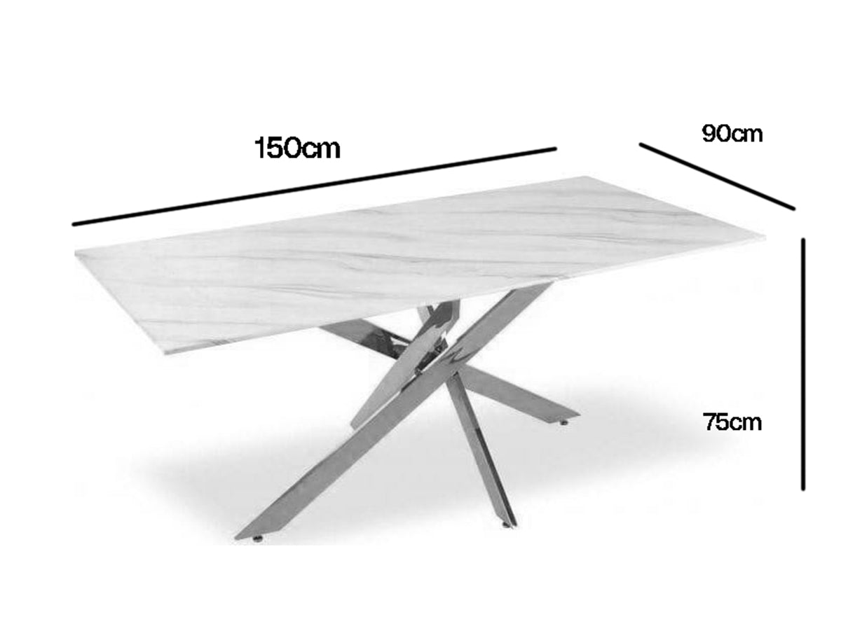 Jessica - Verre | Metal - 150x90cm