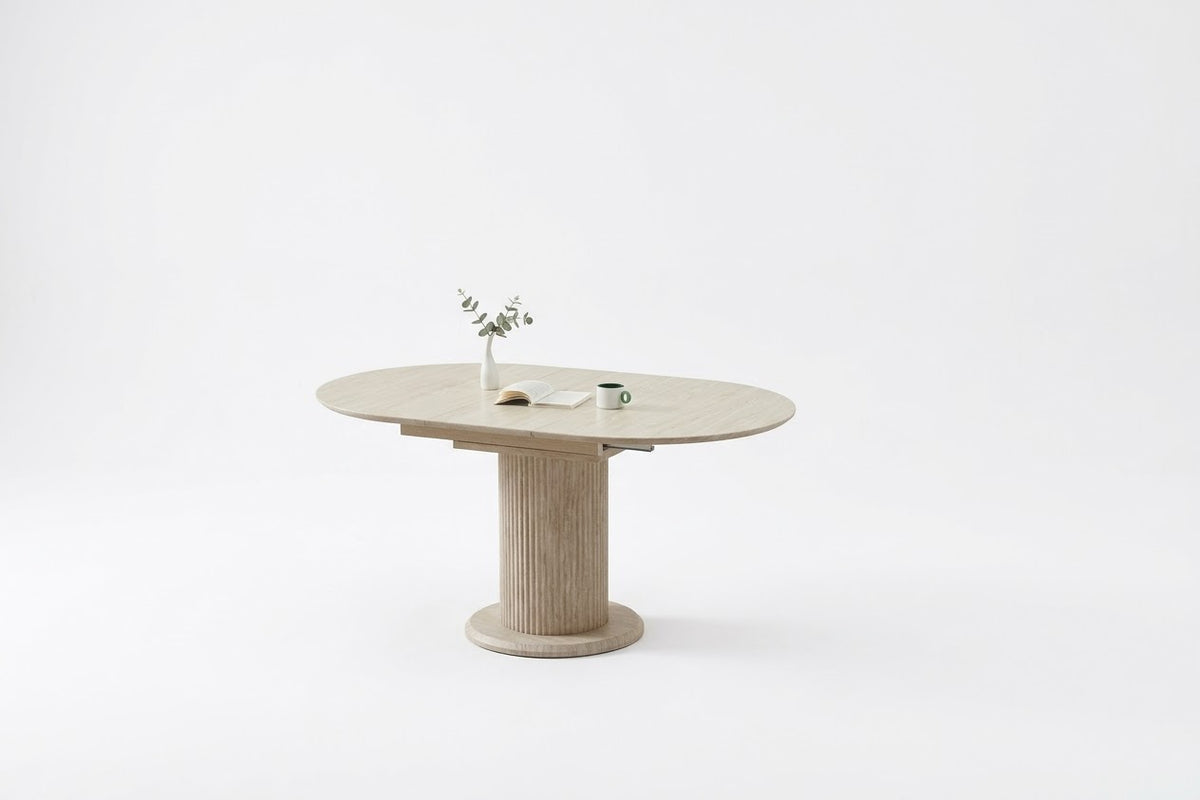 Table à Manger Sofia Extensible Effet Travertin