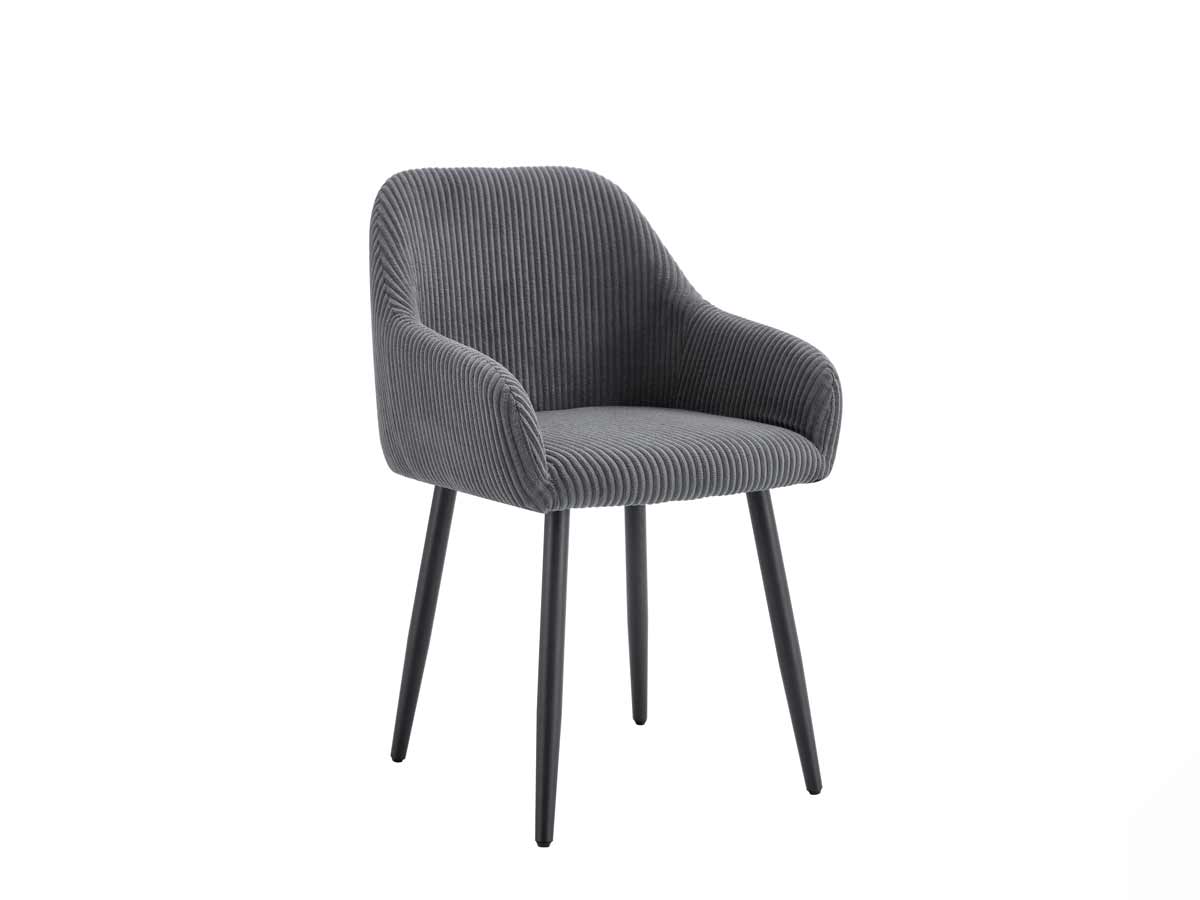 Peach - velours cotele gris / Metal noir