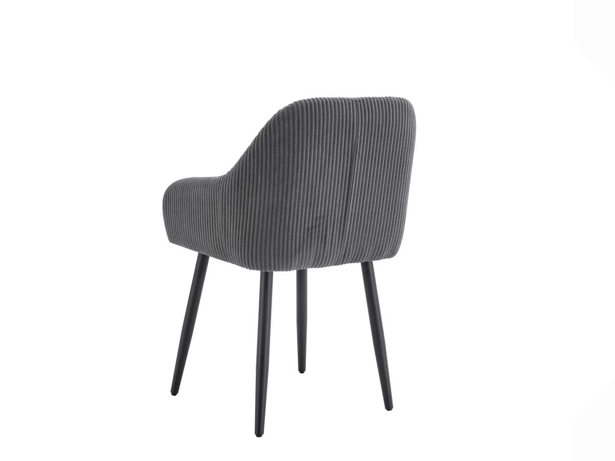 Peach - velours cotele gris / Metal noir
