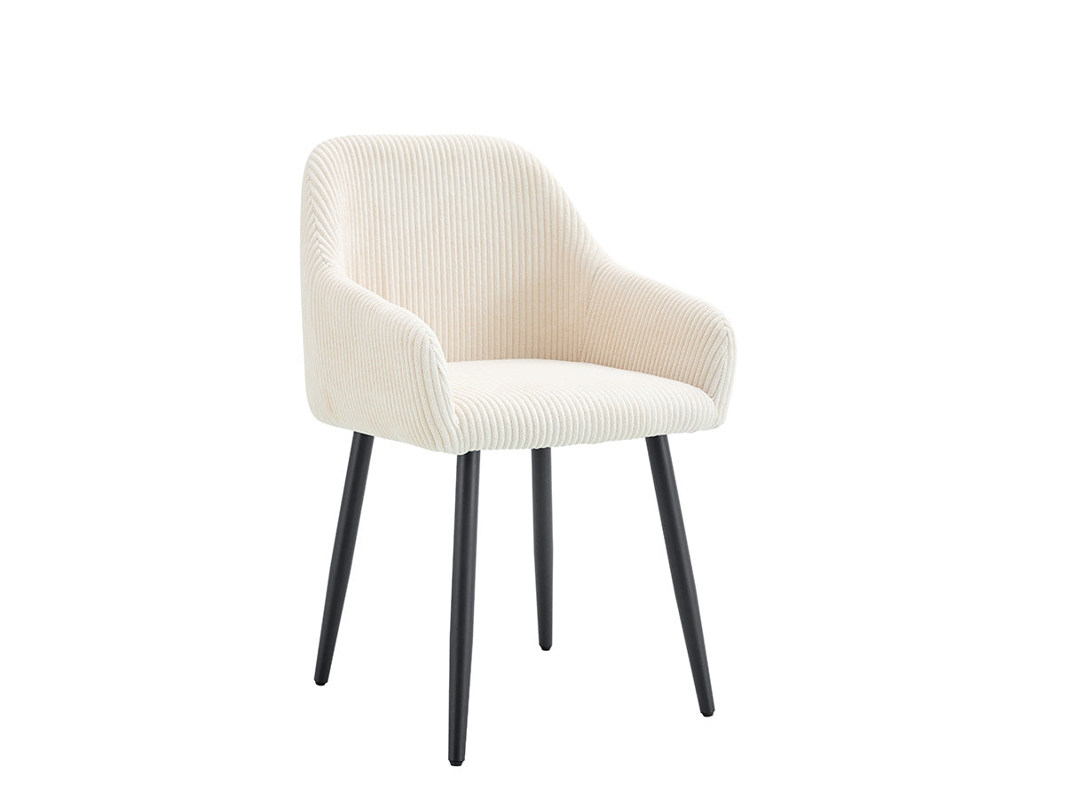 Peach - velours cotele beige / Metal noir