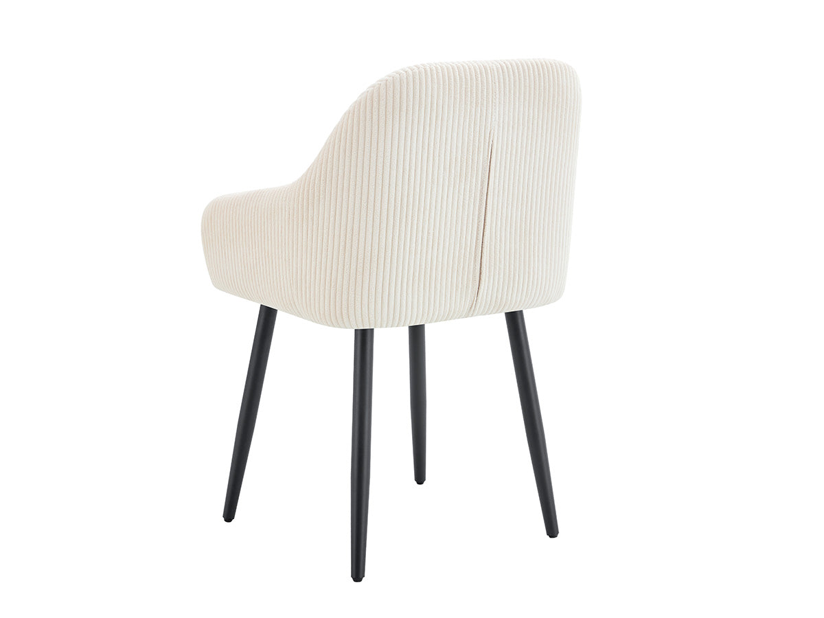 Peach - velours cotele beige / Metal noir