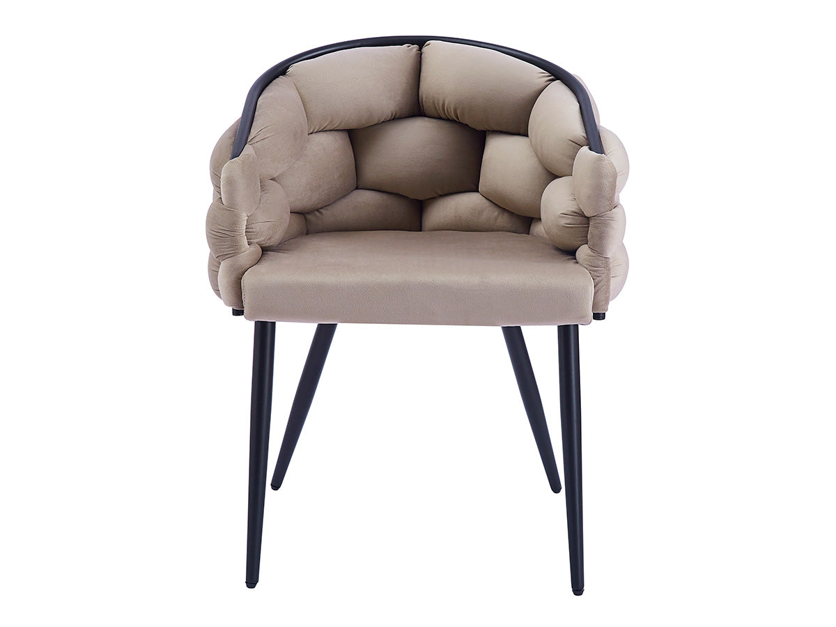Ballon - velours Taupe | métal noir