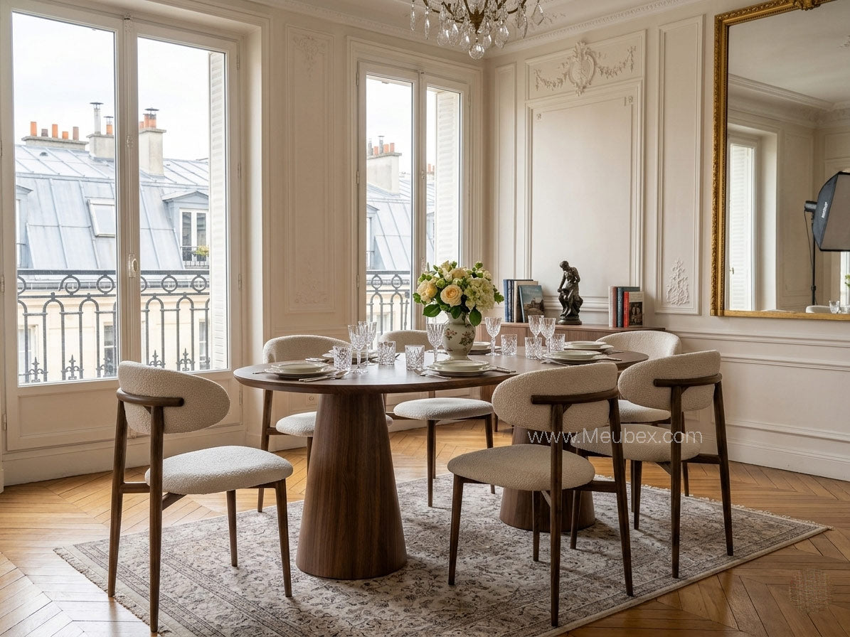 Ensemble Iconic Noyer + 4 chaises Bohem Noyer
